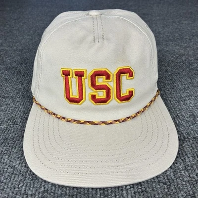 Gorra USC Trojans Para Hombre Cuerda Snapback Aguja Americana Caqui Foto 1 de 4