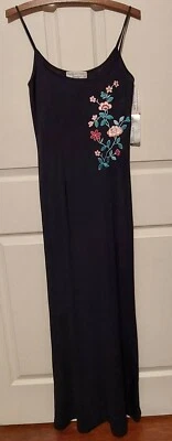 NWT PAPELL BOUTIQUE EVENING Womens Vintage Dress Sleeveless Black Size 4 Floral - Image 1 of 4