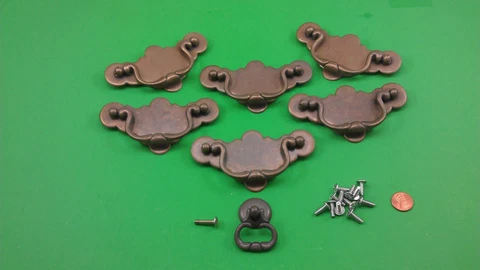 6 + 1 METAL DRESSER DRAWER HANDLES/PULLS Cover
