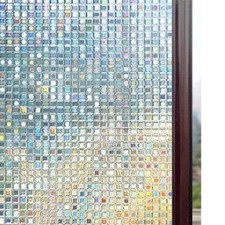 3D Window Films Privacy Static Decorative Non-Adhesive Heat Control Anti Uv New