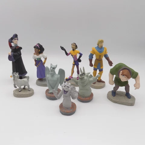 Hunchback Of Notre Dame Disney Lot 9 PVC figures Esmeralda Quasimodo Cake Topper Cover