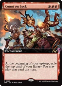 Count on Luck (Extended Art) (Non-Foil) Aetherdrift MTG - Picture 1 of 1