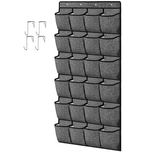 Over The Door Shoe Organizer Foldable Hanging Shoe Rack with 24 Pockets - Picture 1 of 9