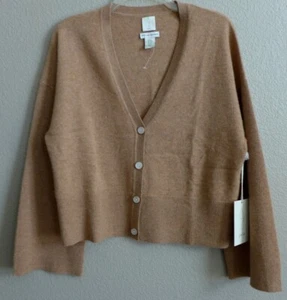 NWT JOIE 100% Cashmere V-neck Button Closure Wide Sleeve Cardigan Sweater M SOFT - Picture 1 of 11