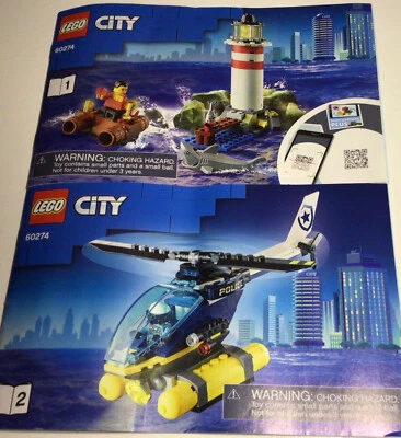 Lego City 60274 *INSTRUCTION MANUALS ONLY* Police Lighthouse Capture, Books 1&2* - Image 1 of 4