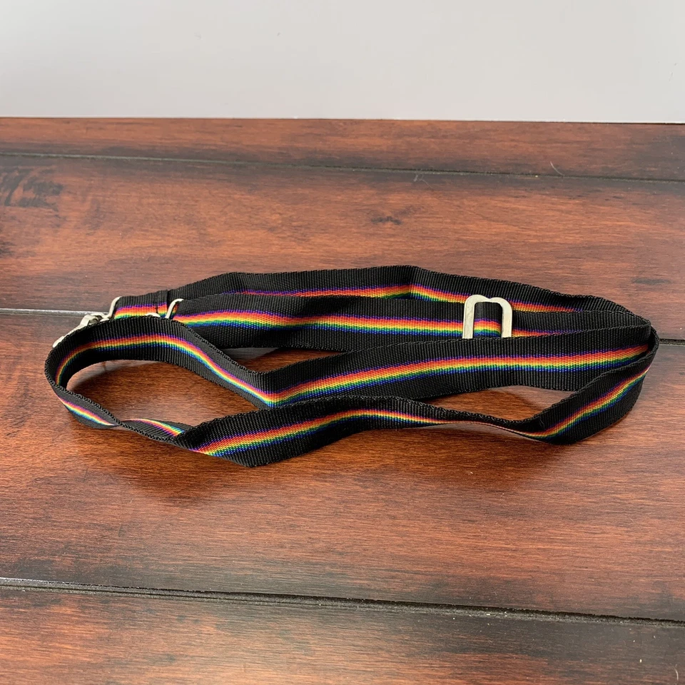 Correa de cámara Kodak de colección negra roja amarilla azul arco iris años 80 Foto 1 de 4