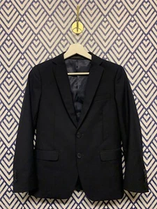 Isaac Mizrahi Boys Sz 14 Navy Blue Buttoned Lined Blazer - Picture 1 of 6