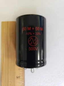 JJ 50uF / 50uF @ 500V Can Capacitor dual section BRAND NEW - Picture 1 of 4