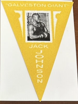 2012 Panini Golden Age Ferguson Bakery Pennants Yellow #1 Jack Johnson - Boxing - Image 1 of 2