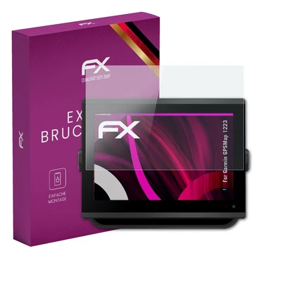 atFoliX Glasfolie für Garmin GPSMap 1223 Displayfolie 9H Schutzpanzer - Bild 1 von 4