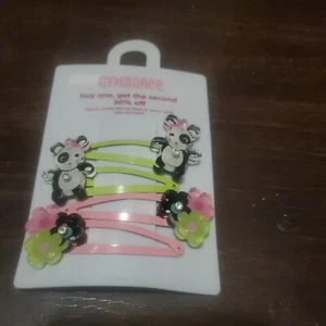 Gymboree Girls NWT New With Tags Imaginary Friends Panda Hair Clips - Picture 1 of 1