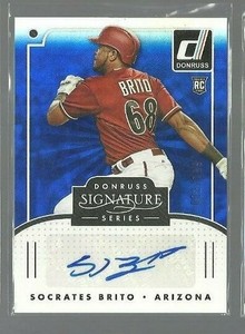 2016 Donruss Signature Series Blue #SGSSB Socrates Brito 002/199 (ref 80975)
