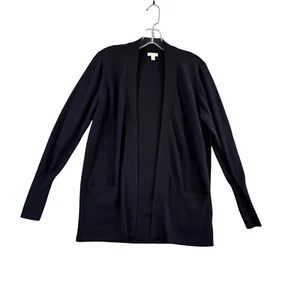 Sonoma Womens Large Black Knitted Long Sleeve Open Front Cardigan Sweater - Picture 1 of 7