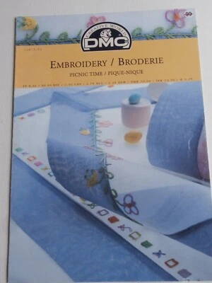 DMC embroidery needlework chart - PICNIC TIME FLOWERS  - Image 1 of 4