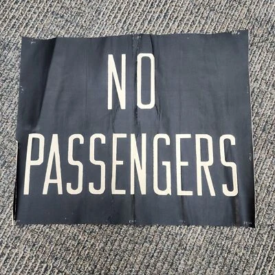 New York City Subway Roll Sign No Passengers Linen Vellum Urban Transit Art - Image 1 of 4