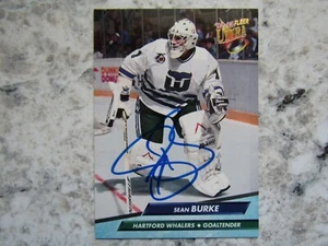 Hartford Whalers Sean Burke Signed Autographed 1992-93 Fleer Ultra Mint - Picture 1 of 1