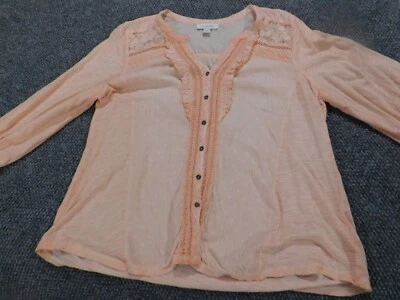 Blusa Mujer América Vintage Grande Rosa Botón Nine West Foto 1 de 4