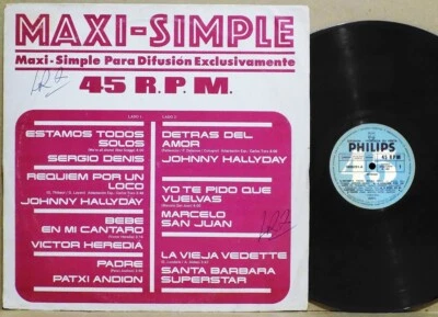 JOHNNY HALLYDAY In Spanish Argentina 45 rpm Promo 12" Requiem / Detras Del Amor - Image 1 of 4