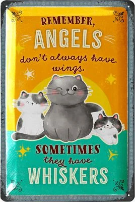 LANOLU Retro Blechschild Katzen Deko, Schild Katze, Katzen Deko Geburtstag 20x30cm