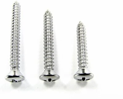#8 Phillips Oval Head Chrome Trim Screws 1" to 1-1/2" Q-75 #2082 (2030-2032)CCA - Image 1 of 4