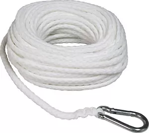 Boat Rope Towing Line Hollow Braid Anchor Dock Tie Down Marine Hook 1/4in 100ft - Picture 1 of 1