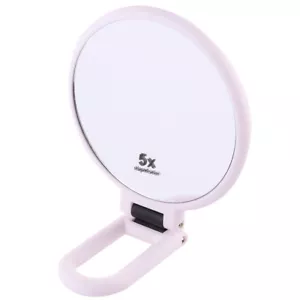 5X Mirror Foldable Cosmetic Mirror Double Side Makeup Magnification - Picture 1 of 11