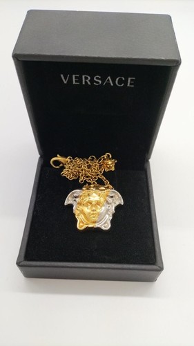 Ciondolo Collana Pavimentazione Versace Palazzo Dia Medusa con Scatola Usata