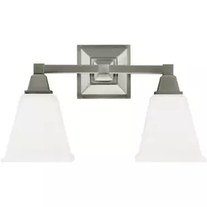Sea Gull Denhelm 2 Light 17 inch Bath Vanity, Brushed Nickel, 4450402-962 - Picture 1 of 1