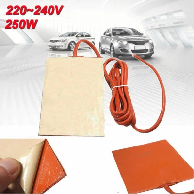 Car Engine Oil Pan Sump Tank Heater 220~240V 250W Silicone Heating Pad 9 x 13cm - Image 1 of 4