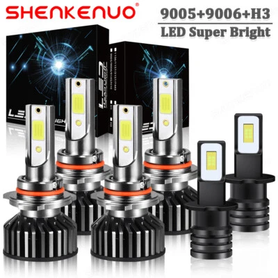 For Lexus SC300 SC400 1994-2000 Front LED Headlight + Fog Light Bulb 6000K White - Image 1 of 4