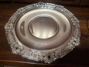 Antique Gorham Hispana Silver Plated Ornate Round Tray YC 1659 Bread Tray - Picture 1 of 17