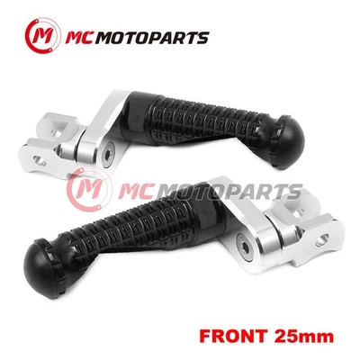 Para Aprilia RSV4 1000 R Factory 09-17 MPRO 25 mm Descenso NEGRAS Pies Rider Foto 1 de 4