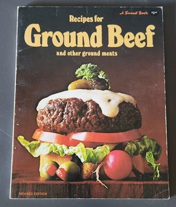 VINTAGE SUNSET COOK BOOK Recipes for Ground Beef 1975 Lane Softcover - Imagen 1 de 4