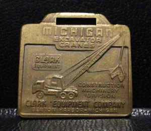 Michigan Bagger Kran & Traktor Schaufellader Clark Equipment Co MI Uhr Anhänger - Bild 1 von 2