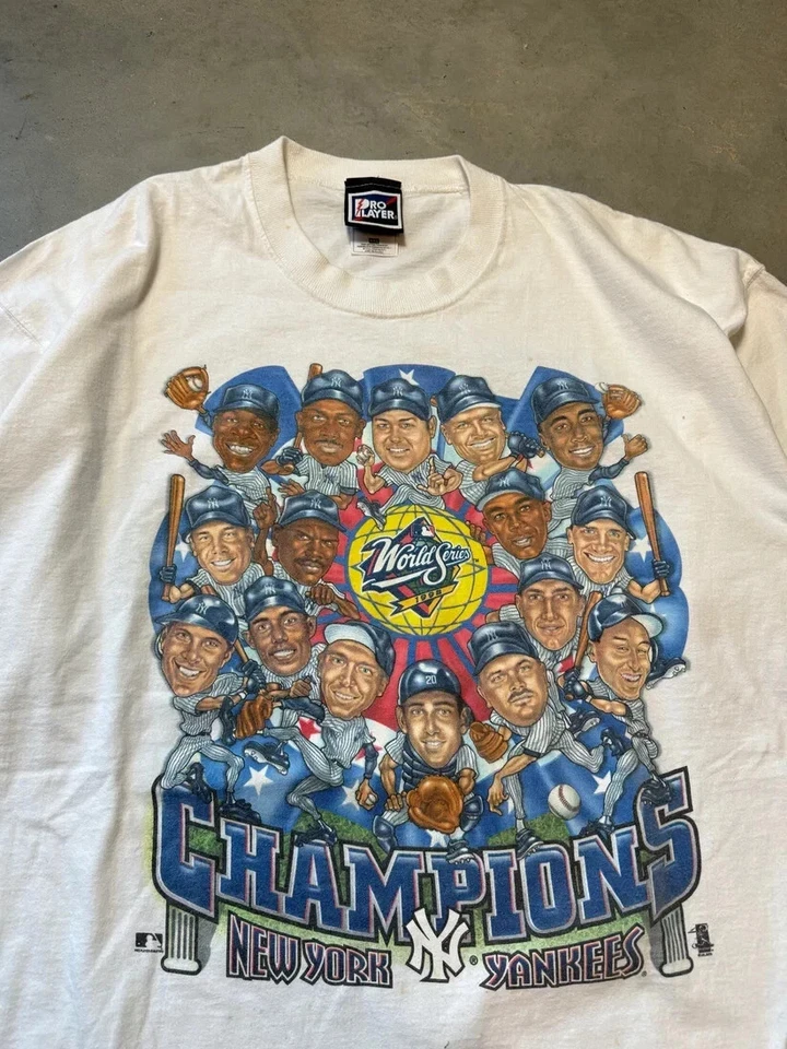 New York Yankees  World Series Champions caricature shirt AN58635 - Image 1 of 1