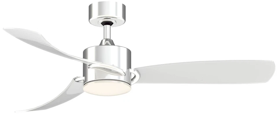 52" Fanimation Sculptaire Chrome Modern LED Ceiling Fan with Remote - Image 1 of 1