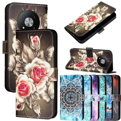 Case for ZTE Blade A75 A73 A52 V70 Pattern PU Leather Wallet Case Phone Cover - Image 1 of 4