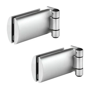 Cerniere per porte in vetro Meroni colore argento opaco 2pz - Foto 1 di 5