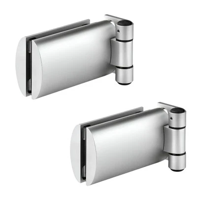 Cerniere per porte in vetro Meroni colore argento opaco 2pz - Immagine 1 di 4