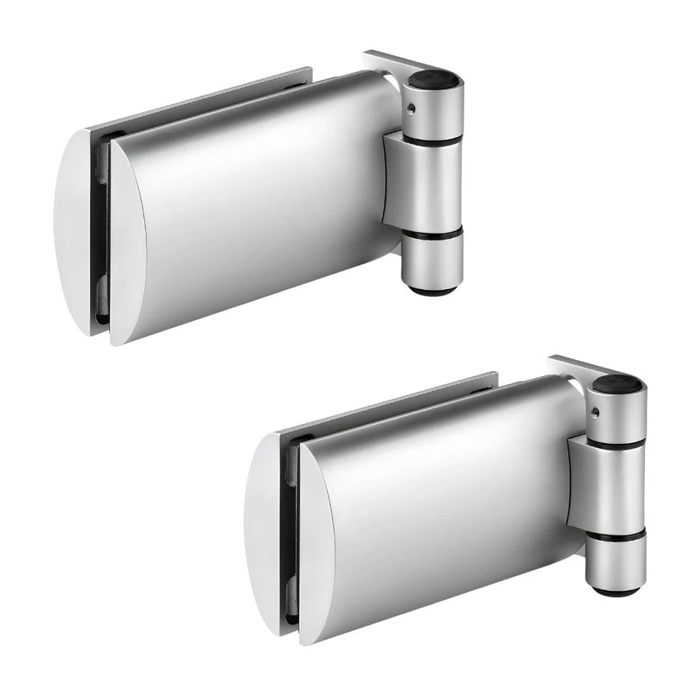 Cerniere per porte in vetro Meroni colore argento opaco 2pz - Immagine 1 di 4