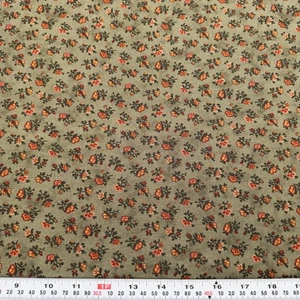 Harvest Home by Brannock & Patek for Moda Floral Green Cotton by the HALF YARD - Picture 1 of 2
