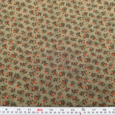 Harvest Home by Brannock & Patek for Moda Floral Green Cotton by the HALF YARD - Image 1 of 2