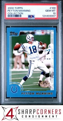 2000 TOPPS COLLECTION #100 PEYTON MANNING COLTS HOF PSA 10 - Image 1 of 3