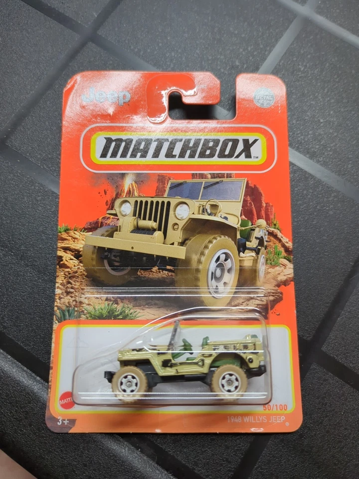Matchbox 1948 Willys Jeep Metal Diecast Car Model Toy 1/64 Red  50/100 - Image 1 of 2