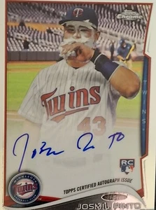 2014 Topps Chrome - Josmil Pinto #24 Image Variation Rookie Autographs (AU, RC - Picture 1 of 2