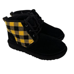 Ugg Neumel 2 Black Yellow Plaid Boots Sz 5 - Picture 1 of 9