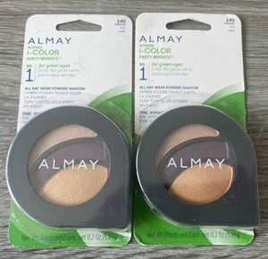 Lot Of 2 Almay Intense I-Color Party Brights Eye Powder Shadow 0.2 oz 140 Greens - Picture 1 of 5