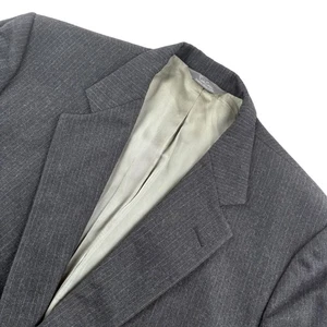 VTG Pierre Cardin Men’s 100% Wool Flannel Blazer Jacket Gray • USA • 46S - Picture 1 of 10