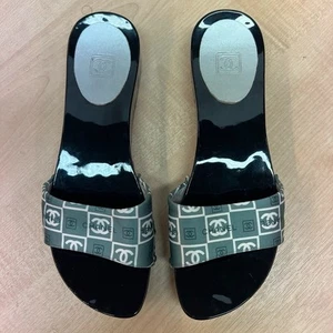 CHANEL Vintage Sandals With Box & Dust Bags Size 4 - Picture 1 of 9