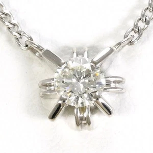 Jewelry Platinum 850 Necklace Diamond SI1 3.6g 42cm Free shipping Used - Picture 1 of 7
